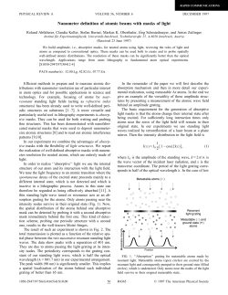 Nanometer definition of atomic beams with masks of light