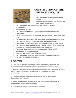 CONSTITUTION OF THE UNITED STATES, 1787