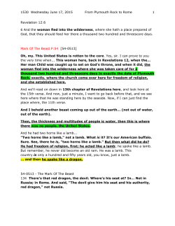 From Plymouth Rock to Rome