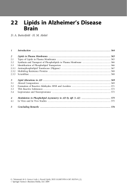 22 Lipids in Alzheimer`s Disease Brain
