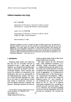 Lithium Insertion into Fe304