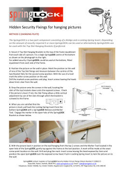 Hidden Security Fixings for hanging pictures