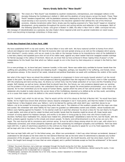 Henry Grady Sells the &ldquo;New South&rdquo;
