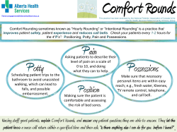 Comfort Rounds - Patients Canada