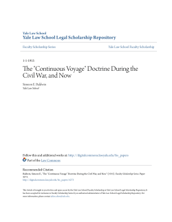The "Continuous Voyage" Doctrine During the Civil War, and Now