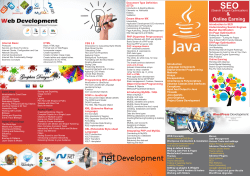 ICT Brochure - ICT Trainings