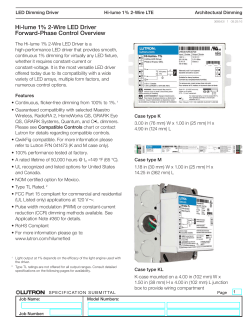 Lutron Hi-lume 1% 2-Wire (LTEA) Driver Specification (369543)