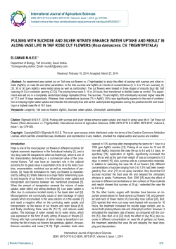 PULSING WITH SUCROSE AND SILVER NITRATE ENHANCE