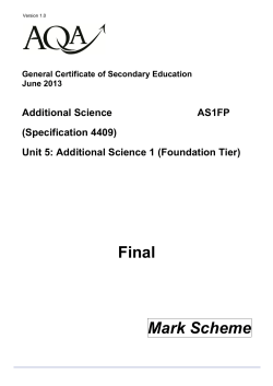 Mark scheme