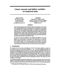 Linear Concepts and Hidden Variables: An Empirical Study
