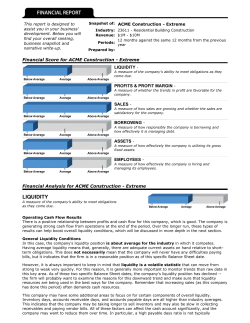 Sample Construction Company Report