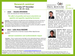 Séminaire de Recherche Jour date mois année 11h - ARC 1