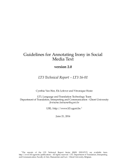 Guidelines for Annotating Irony in Social Media Text - LT3