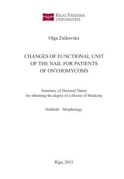 CHANGES OF FUNCTIONAL UNIT OF THE NAIL FOR PATIENTS