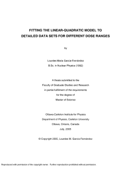 fitting the linear-quadratic model to detailed data sets for