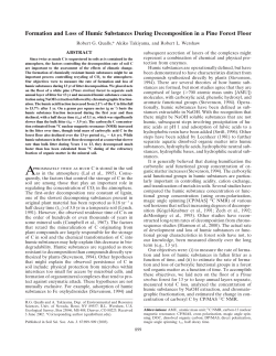 Formation and Loss of Humic Substances During Decomposition in