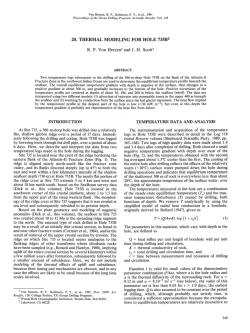 20. Thermal Modeling for Hole 735B