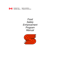 Food Safety Enhancement Program Manual