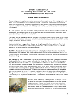 SAVE MY BLEEDING QUILT! How to Properly Remove Excess Dye