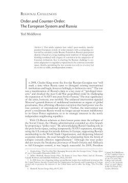 Order and Counter-Order - Strategic Studies Institute
