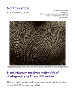 Block Museum receives major gift of photography by Edward Steichen