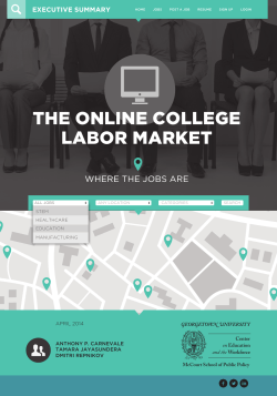 the online college labor market - Center on Education and the