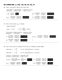 AP CHEM HW: p. 532 / 29, 30, 33, 35, 37