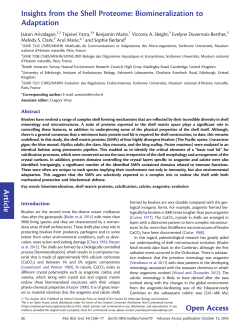 Insights from the shell proteome: biomineralization to adaptation
