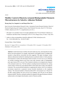 Motility Control of Bacteria-Actuated Biodegradable Polymeric