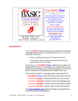 The manual for True Basic Free is here