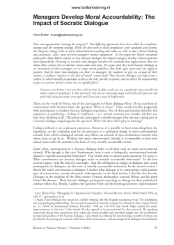 The Impact of Socratic Dialogue