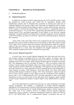CHAPTER 14 REGIONAL INTEGRATION