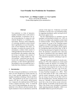 User-Friendly Text Prediction for Translators