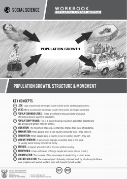 - The Population Policy of South Africa
