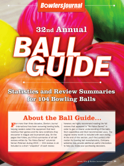 Ball Guide 2016 - Bowlers Journal International