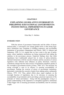 explaining legislative oversight in philippine sub