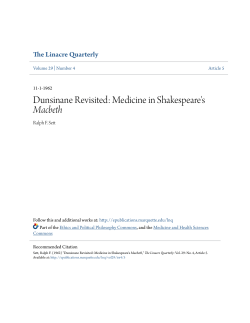 Medicine in Shakespeare`s Macbeth - e