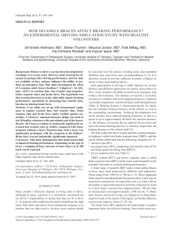 how do ankle braces affect braking performance?