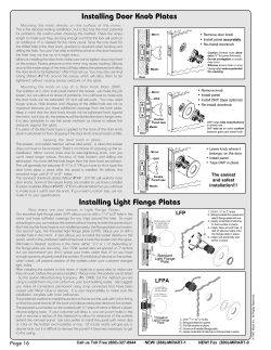 Installing Door Knob Plates