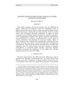 DEFINING RIGHTS IN THE STATES