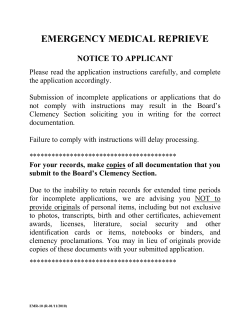 Emergency Medical Reprieve Application