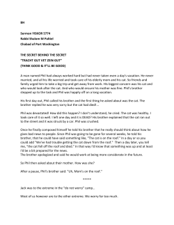 Tracht Gut Vet Zein Gut - Chabad of Port Washington