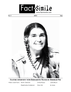 Feature interview with Bernadette Mayer by - Fact