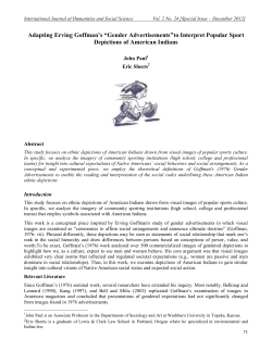 Adapting Erving Goffman`s &ldquo;Gender Advertisements&rdquo;