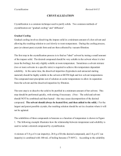CRYSTALLIZATION