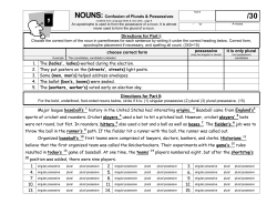 Possessive Nouns