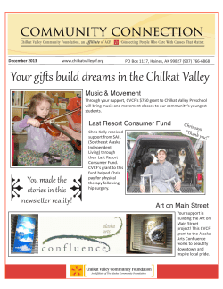 CVCF 2013 Winter Newsletter - The Alaska Community Foundation