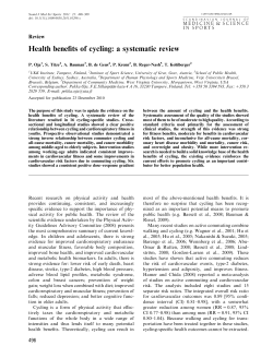 Health benefits of cycling: a systematic review