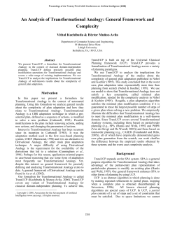 An Analysis of Transformational Analogy