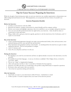 Tips for Career Success: Preparing for Interviews